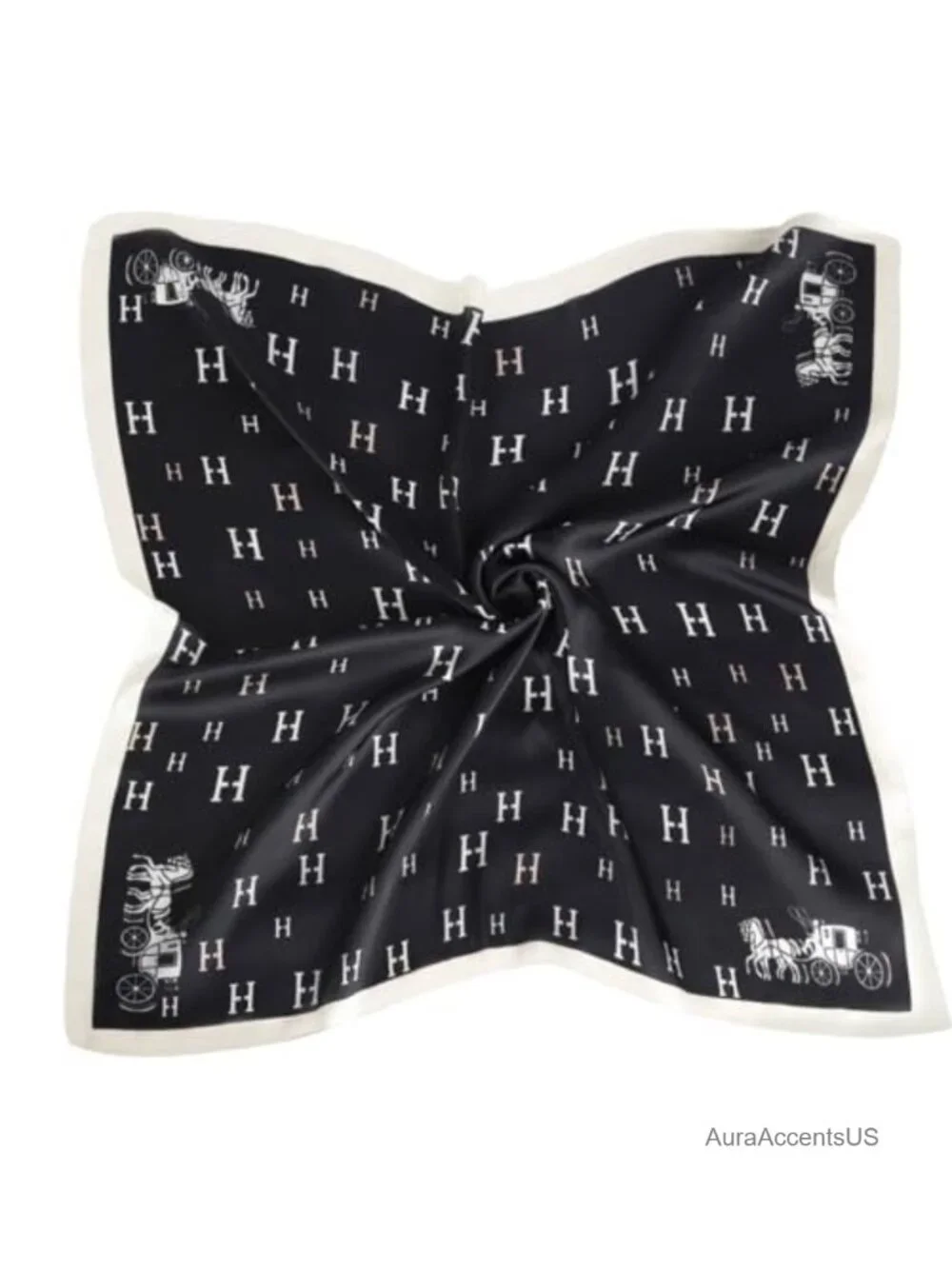 Silky Satin Fashion Scarf Square Lightweight Headscarf 27.5x27.5